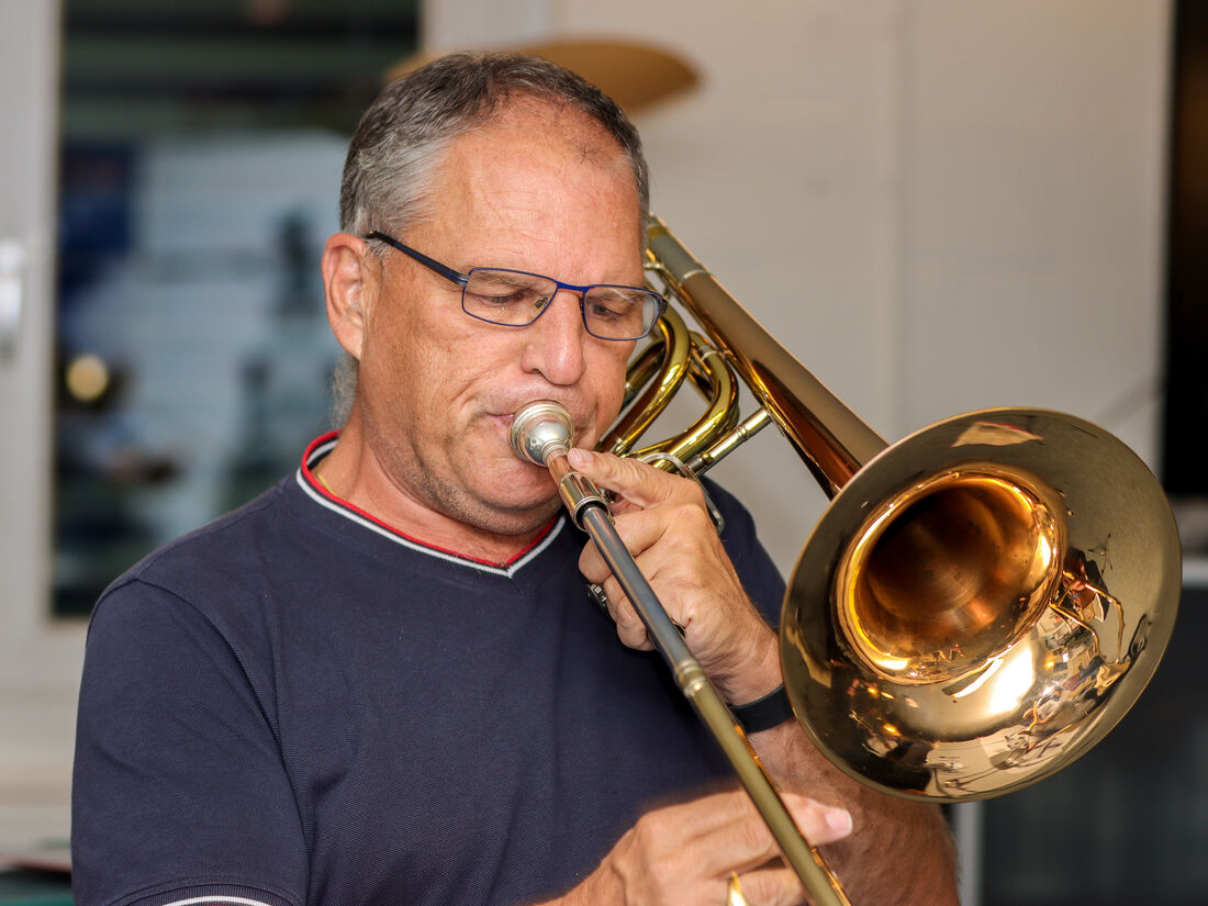 Christian Brunner mit Bass-Posaune